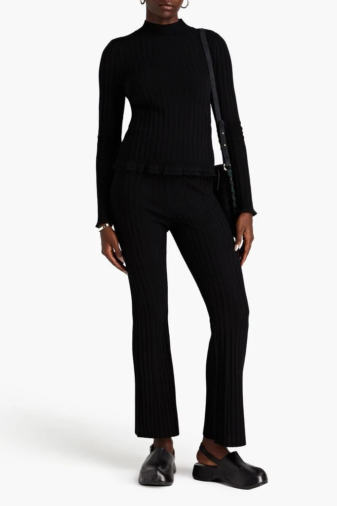 ba&sh Gimmo ribbed-knit straight-leg pants 2