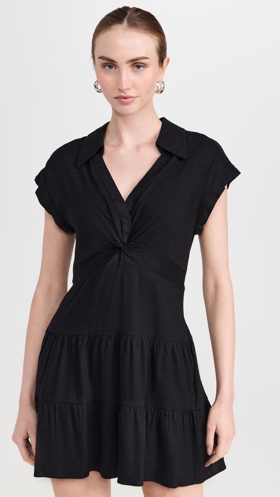 alice  olivia Mila Deep V Twist Front Mini Dress