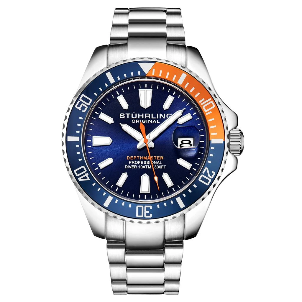 Stuhrling Original Depthmaster 3950A Quartz 42mm Diver 9