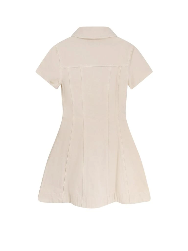 white christmas dresses Self-Portrait Denim Mini Dress With Broderie Detailing main image 1