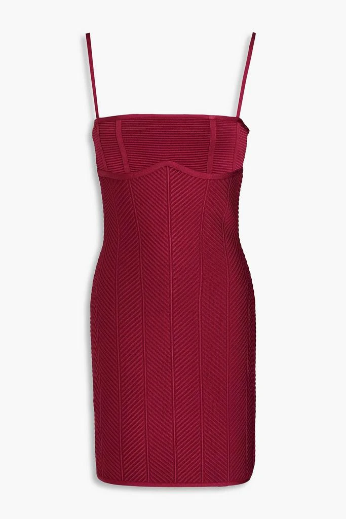 Herve Leger Ribbed bandage mini dress 1
