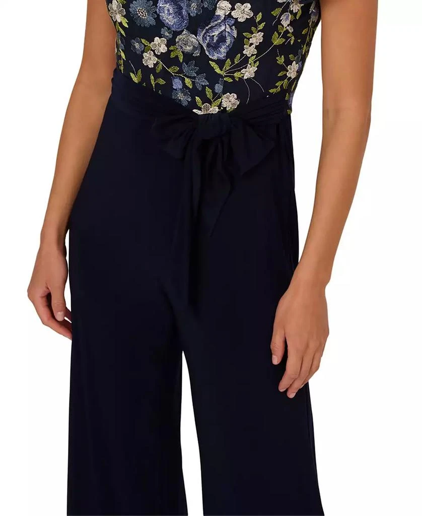 Adrianna Papell Women's Embroidered Wide-Leg Jumpsuit 4