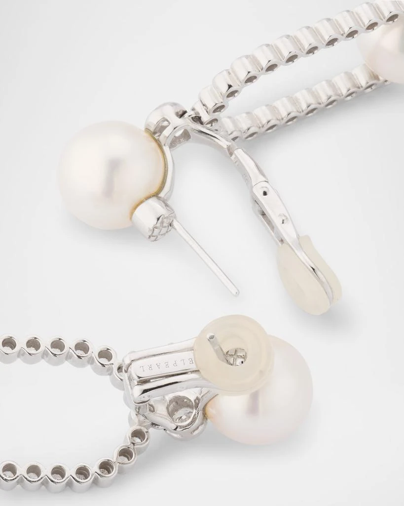 BELPEARL 18K White Gold Diamond and South Sea Cultured Pearl Earrings 4