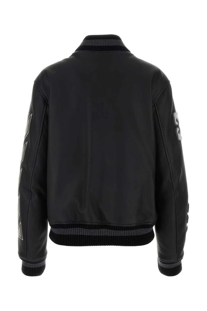Off-White Off-White Logo Detailed Long-Sleeved Bomber Jacket 2