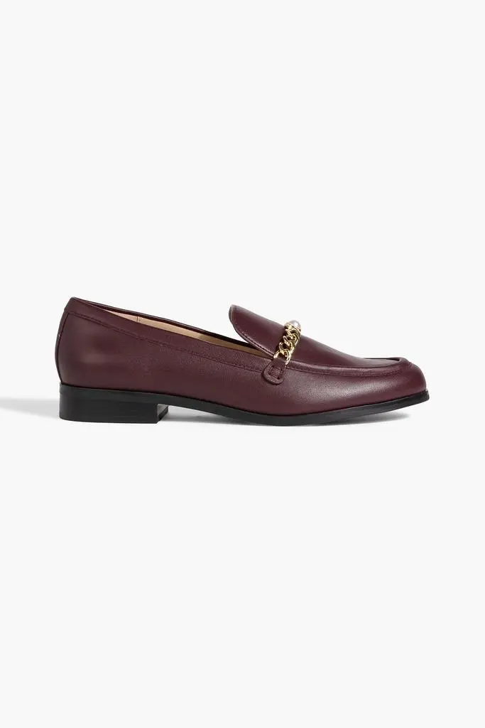 Stuart Weitzman Owen embellished leather loafers