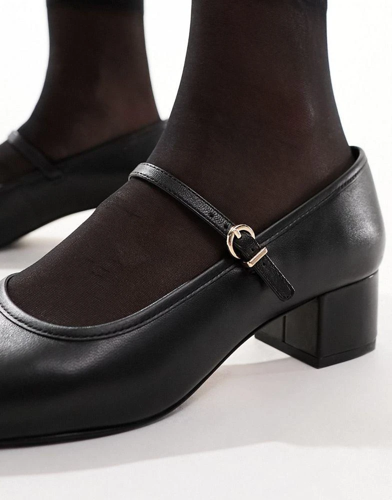 & Other Stories & Other Stories heeled mary jane pumps in black 4