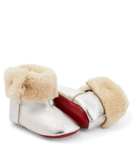 Christian Louboutin Baby shearling and nappa ankle boots 5