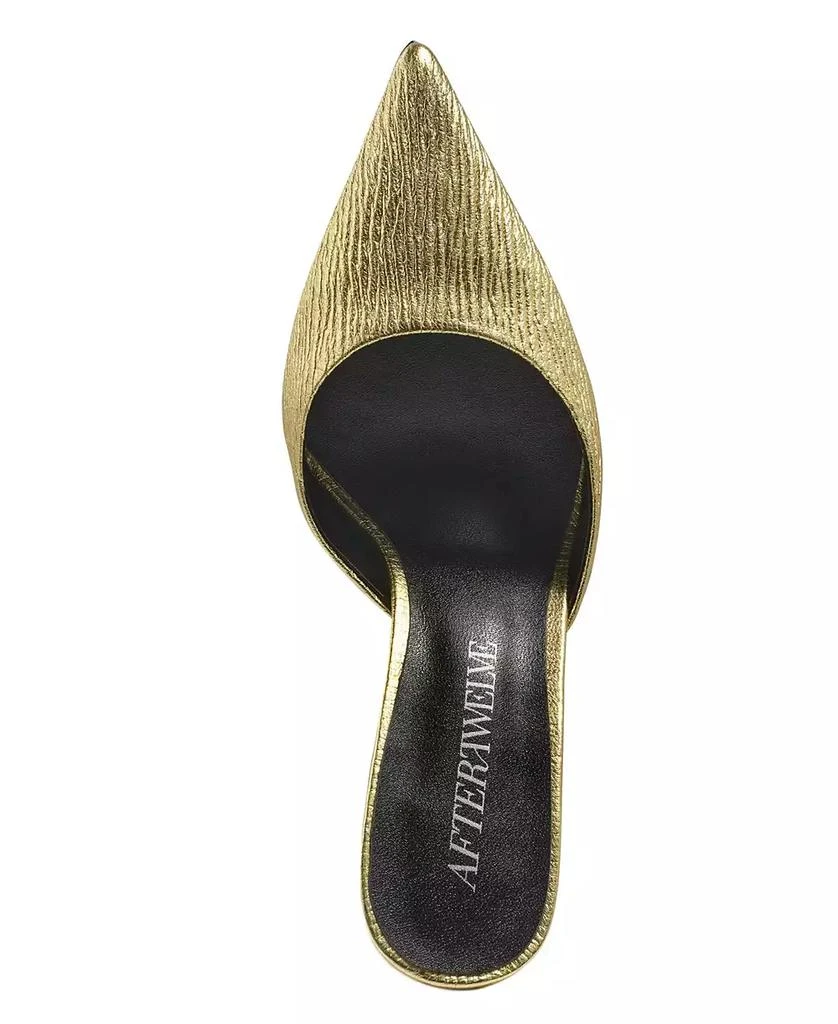 Twelve AM Womens Gold Leather Heels ( Bachelorette Mules) 2