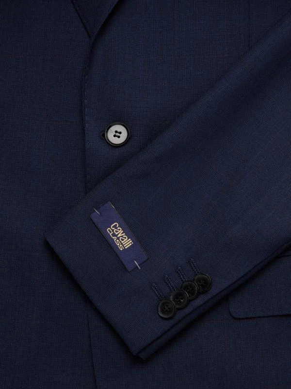 Cavalli Class by Roberto Cavalli Windowpane Wool Slim-Fit Suit 3