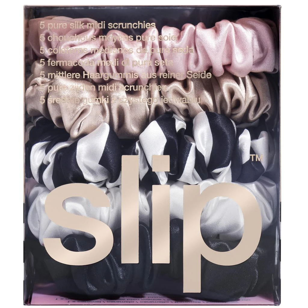 Slip Slip Pure Silk 5-Pack Midi Scrunchies - Multi 2