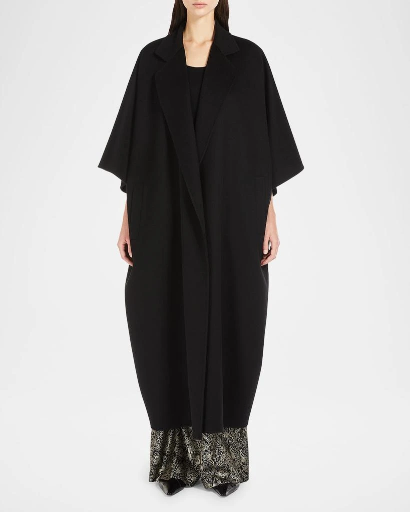Max Mara Gitano 3/4-Sleeve Oversized Wool Coat 4