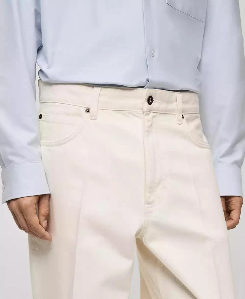 Mango Men's Flattened Stripe Relaxed-Fit Jeans 7