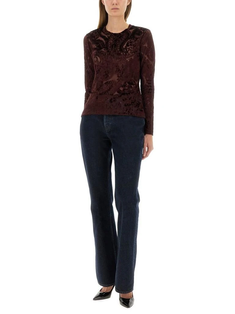 ETRO Etro Paisley Pattern Crewneck Velvet Top 3