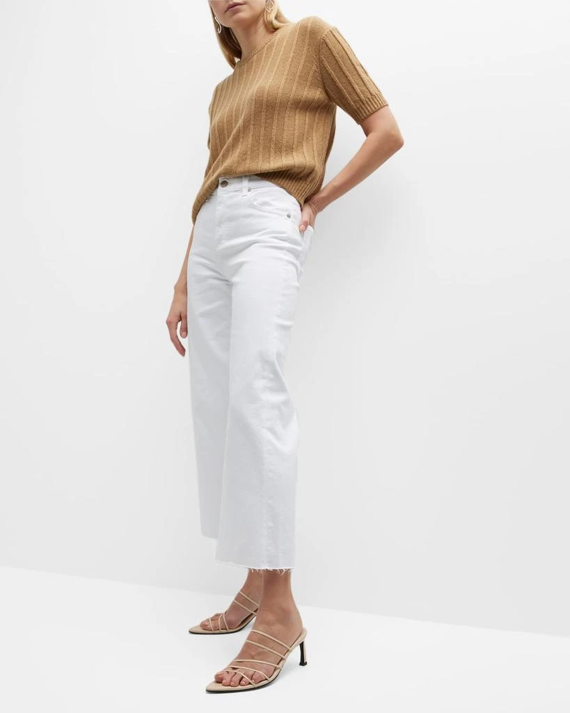 AG Jeans Saige High Rise Wide-Leg Crop Jeans 6