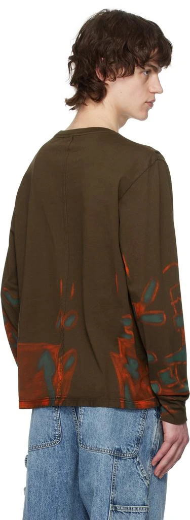 Eckhaus Latta Brown Lapped Long Sleeve T-shirt 3