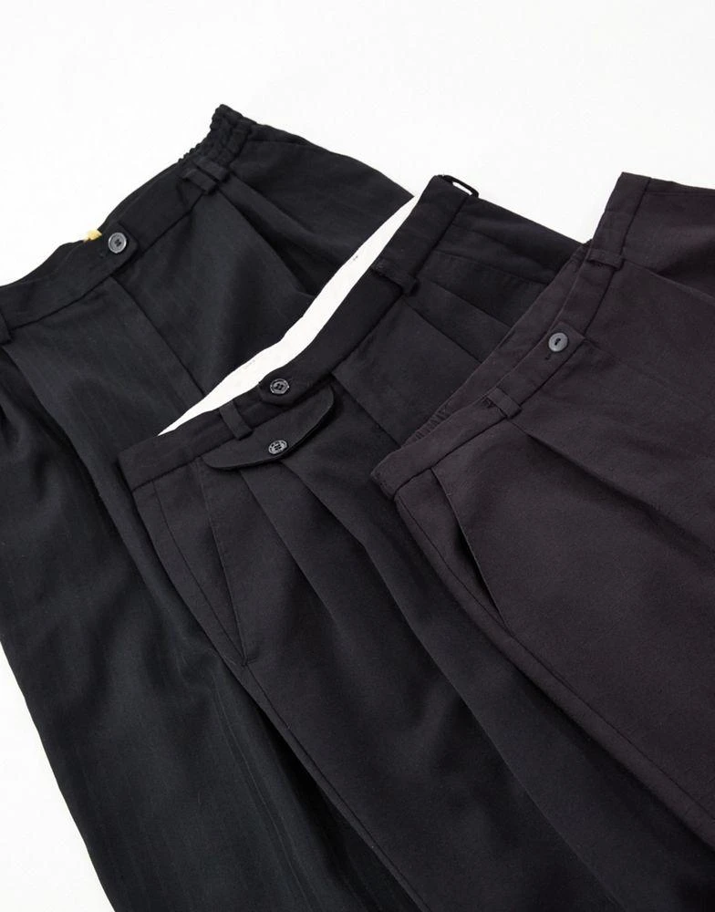 Reclaimed Vintage Reclaimed Vintage Revived x Glass Onion slouchy dad trouser in black 2