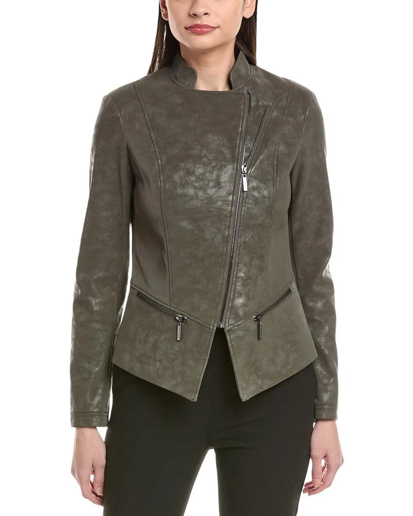JOSEPH RIBKOFF Vegan Leather Jacket