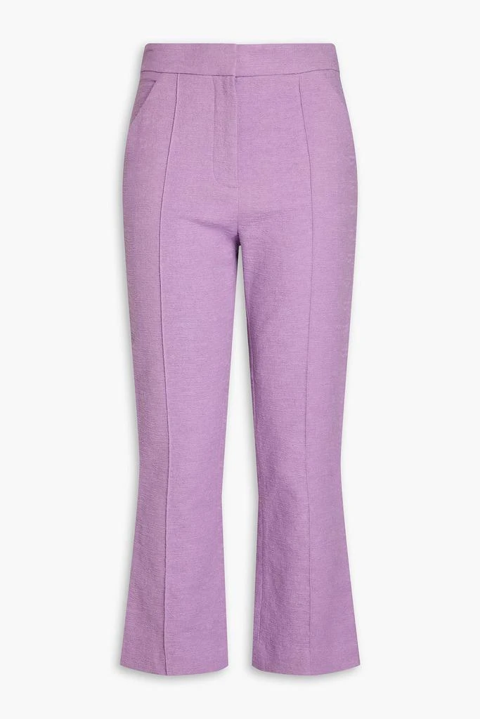 slim fit dress slacks Ponte Cropped Kick Flare Pant in New Navy  shopstateside.us
