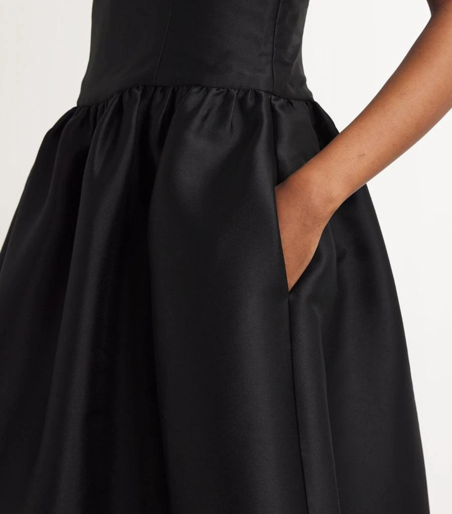knee length dresses for ladies Polka Dot Satin Midi Dress by Self Portrait