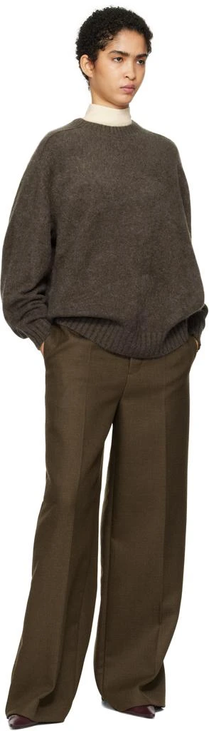 Carven Brown Double Worsted Wool Trousers 4