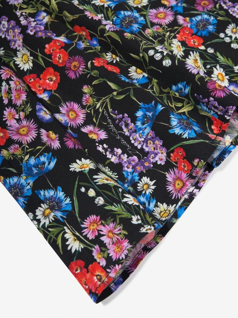 Dolce & Gabbana Dolce & Gabbana Girls Silk Wildflowers Dress in Black 4