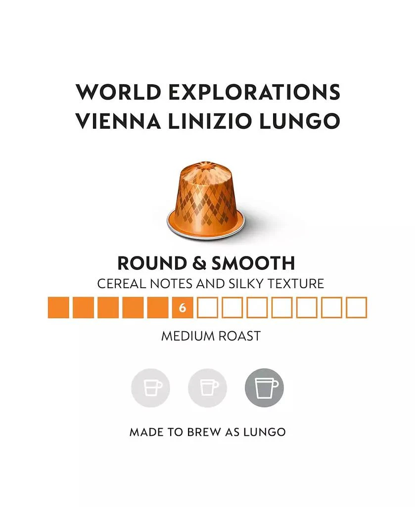 Nespresso Capsules OriginalLine, Vienna Linizio Lungo, Mild Roast Coffee, 50-Count Coffee Pods 3