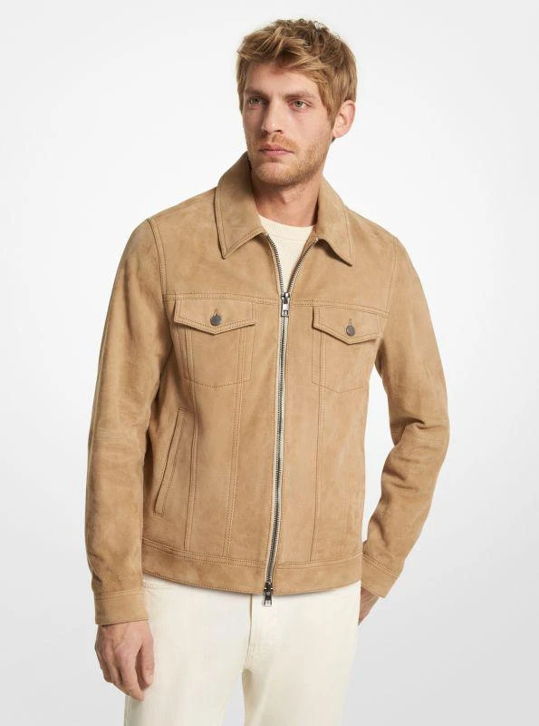 michael_kors Suede Zip-Up Trucker Jacket 1