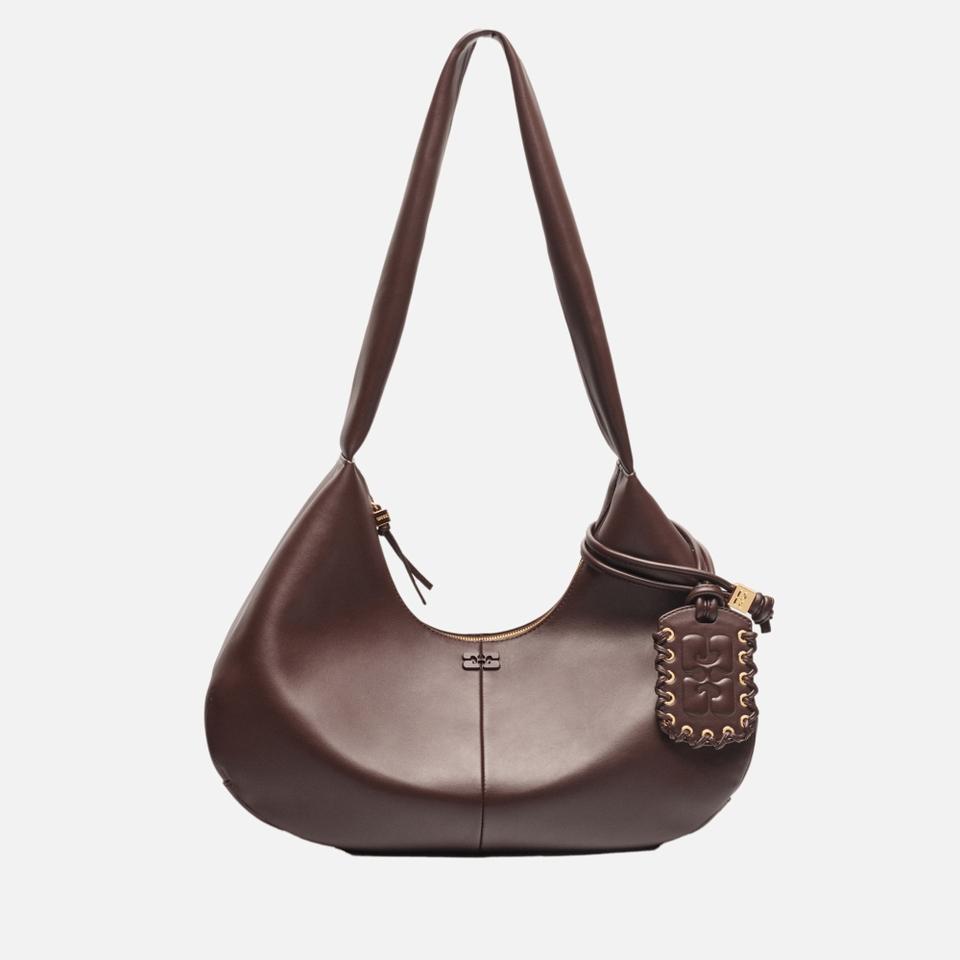 Ganni Ganni Medium Hobo Faux Leather-Blend Bou Bag