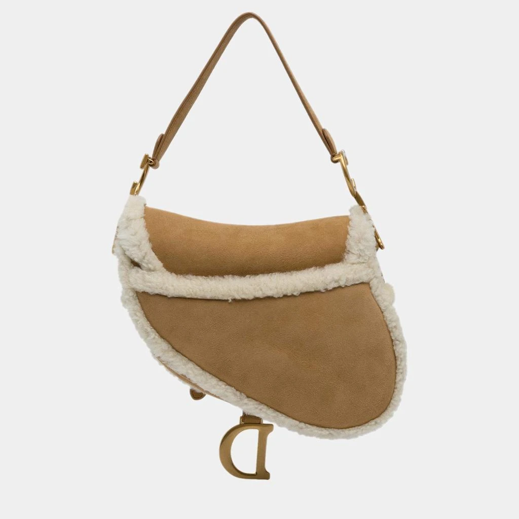 Dior Dior Brown Shearling Saddle Bag 3