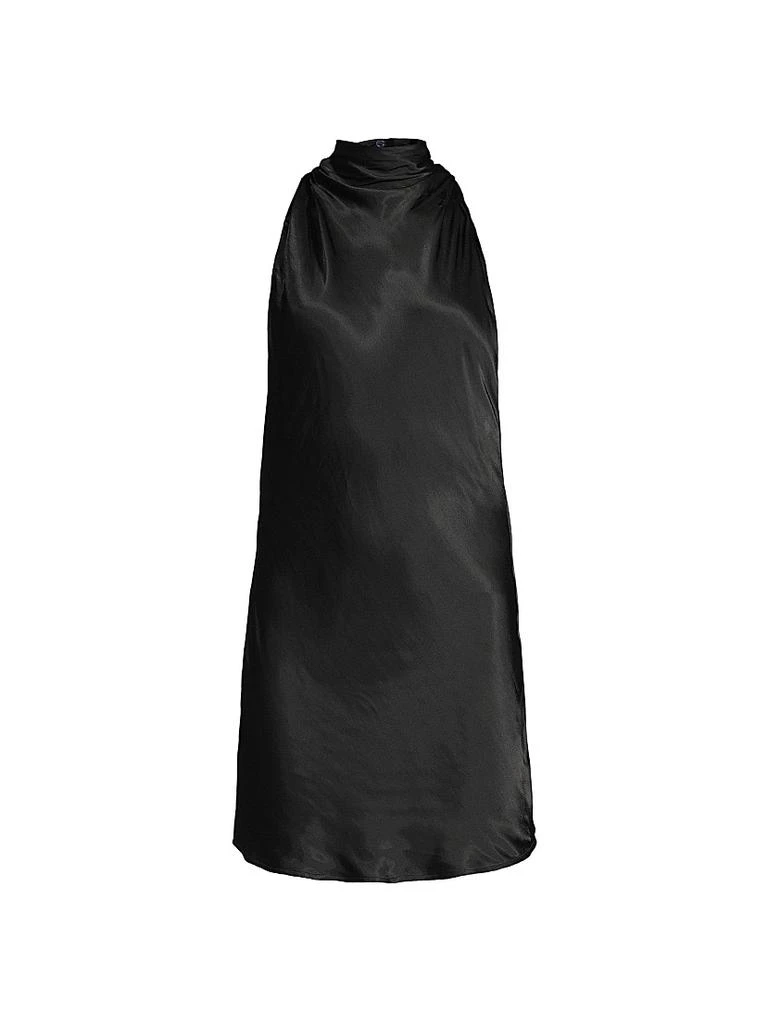 SAU LEE Penny Satin Halter Minidress 1