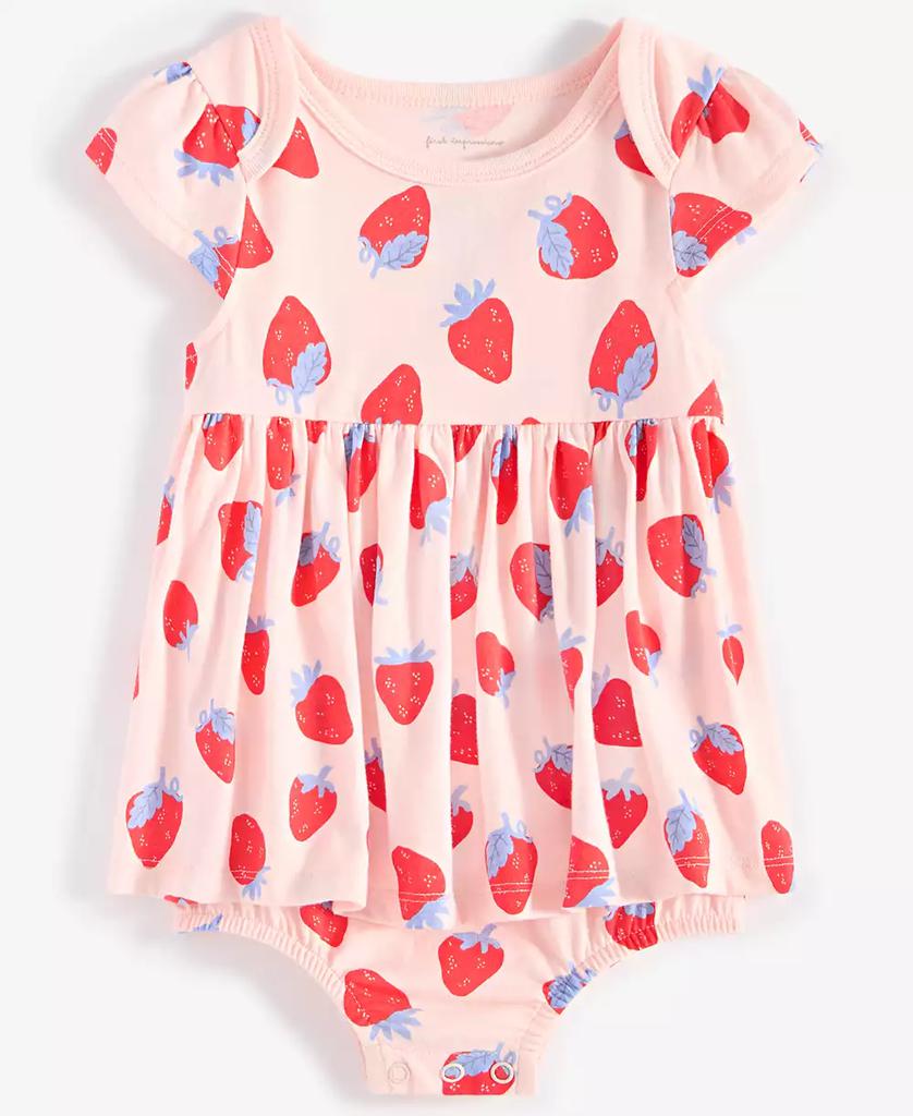 First Impressions Baby Girls Strawberry-Print Skirted Sunsuit, Exclusively at Macy's