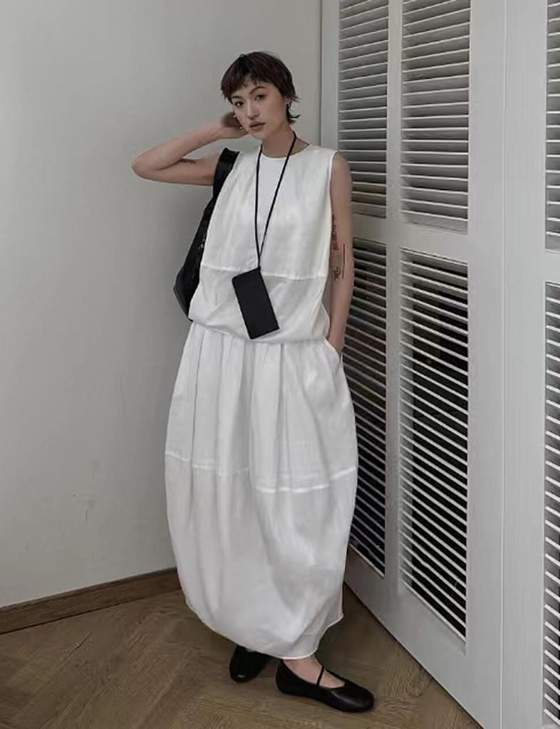 Pixie Market White Parachute Skirt -PREORDER