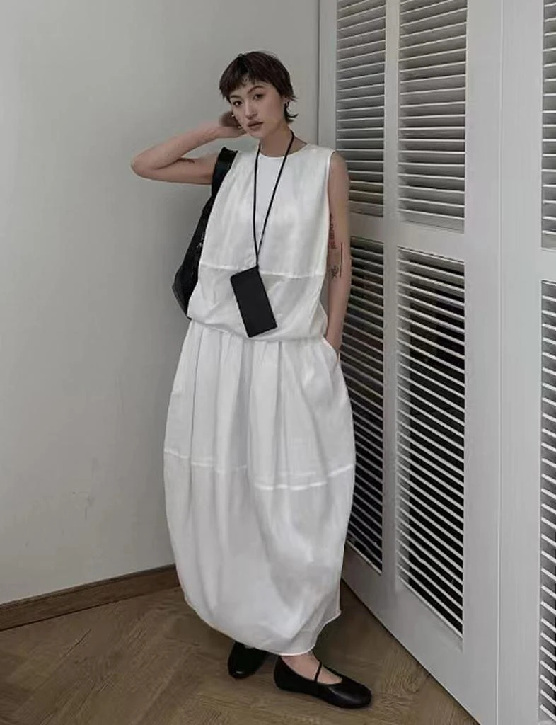 Pixie Market White Parachute Skirt -PREORDER 1