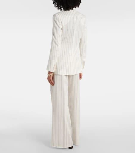 Max Mara Jadi striped cotton and linen blazer 3