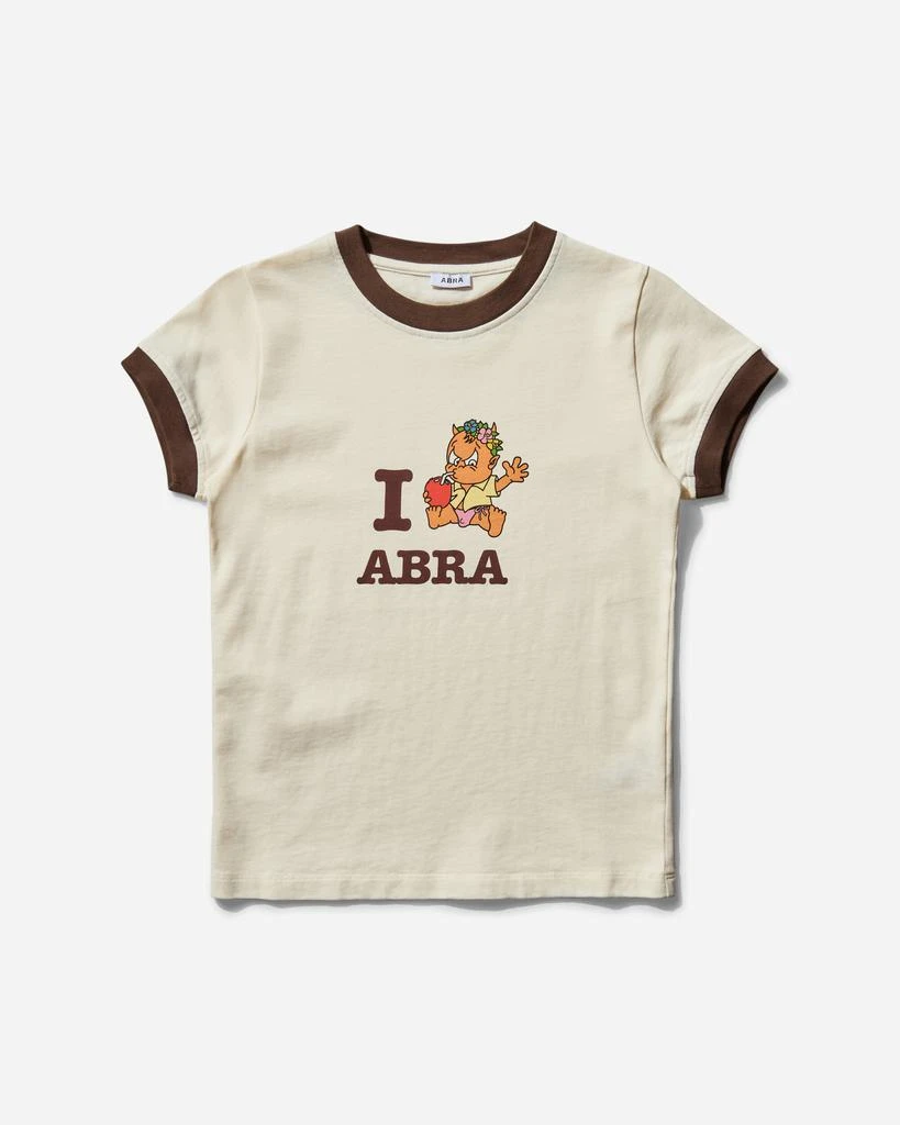 Abra Women's I Love ABRA Mini T-Shirt Beige 1