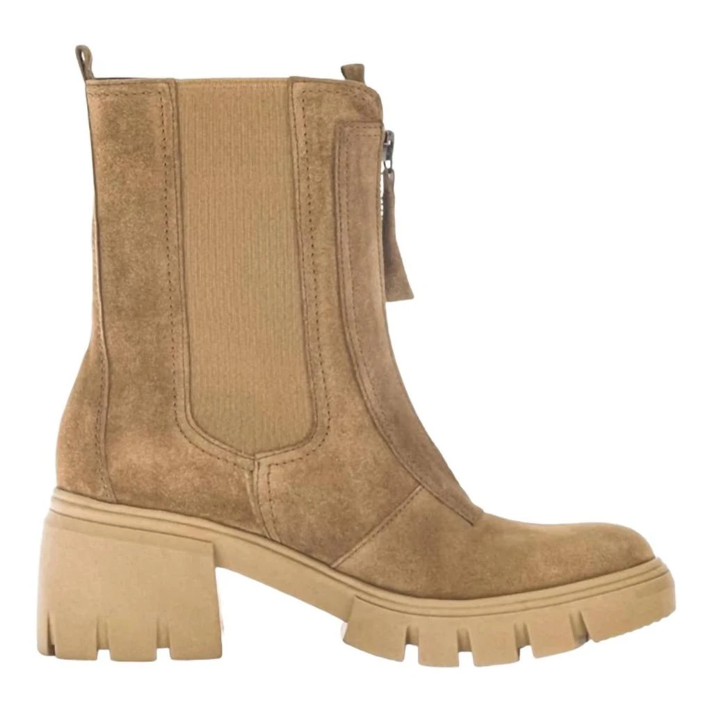 Gabor Women's Zip Closure Boots In Lion (Caramel) Suede 1