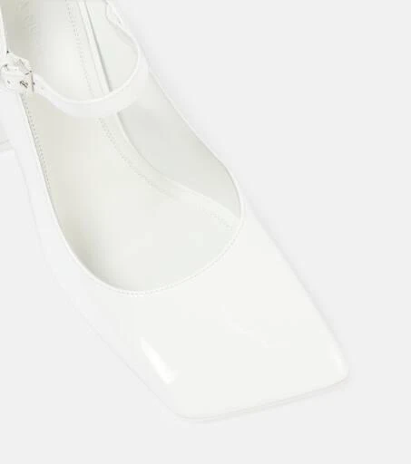 Amina Muaddi Charlotte 95 patent leather Mary Jane pumps 6