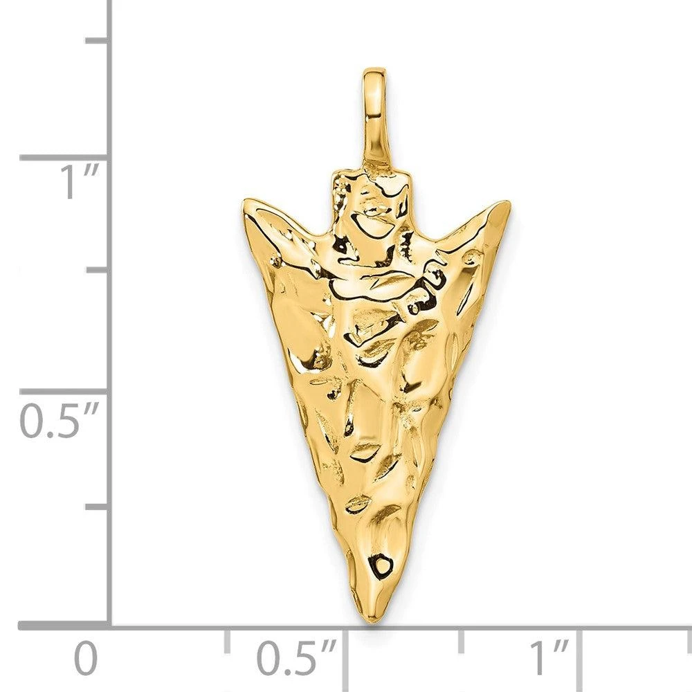 Diamond2Deal 14k Yellow Gold 3D Arrow Head Charm 4