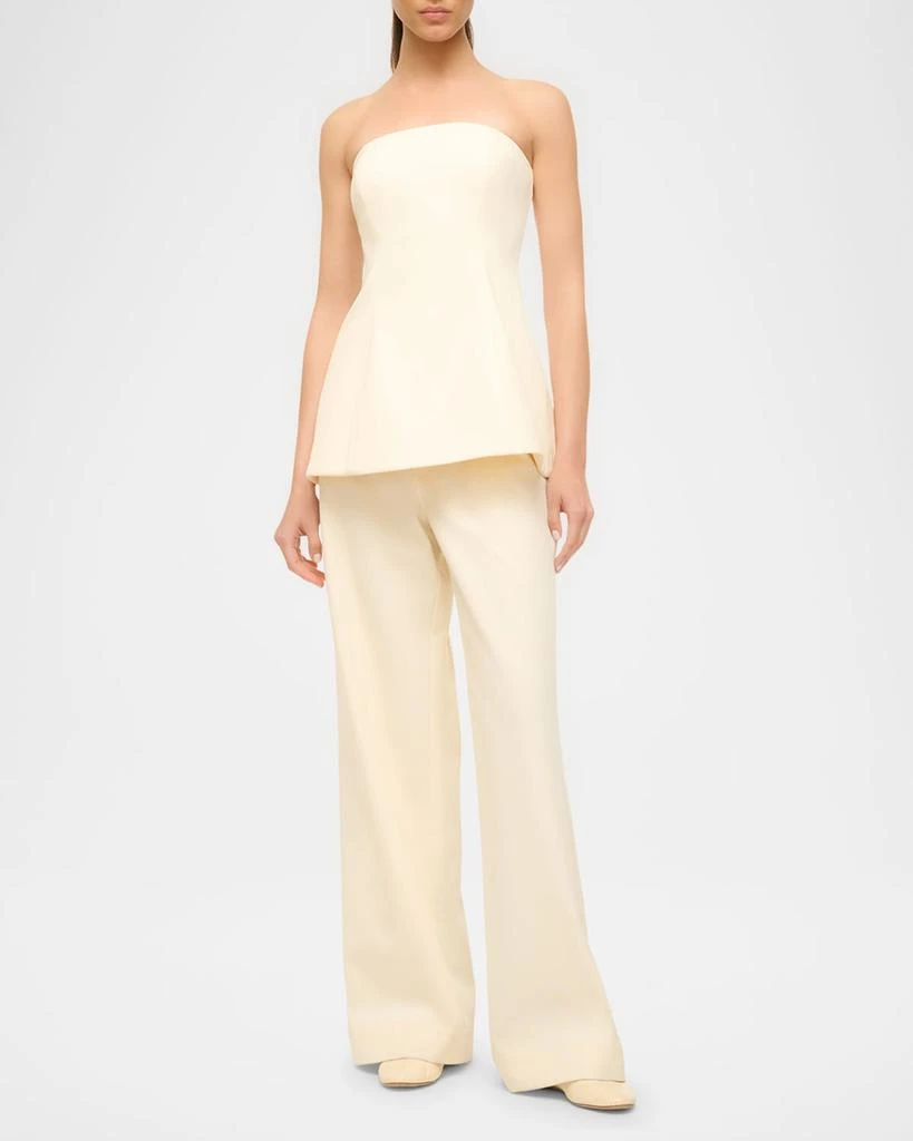 Staud Silvia Strapless Peplum Top 2