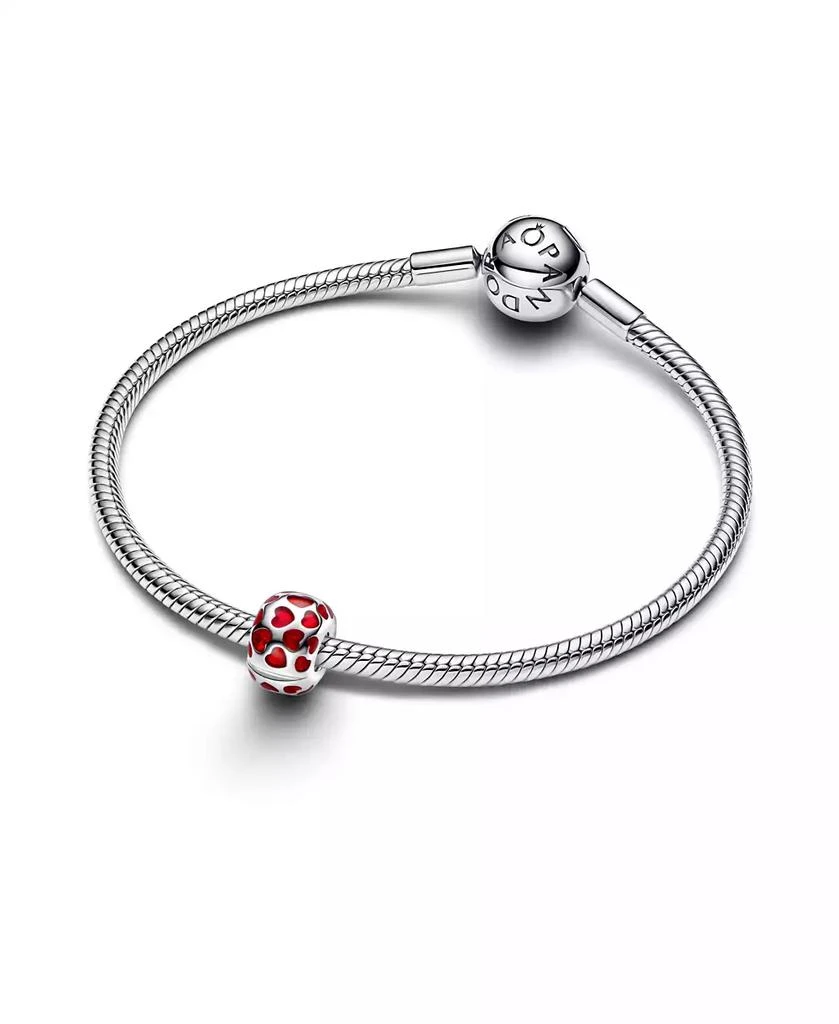 PANDORA Sterling Silver Hearts Round Clip Charms 3