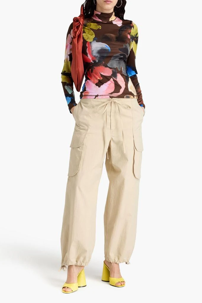 Stine Goya Floral-print stretch-jersey turtleneck top 2