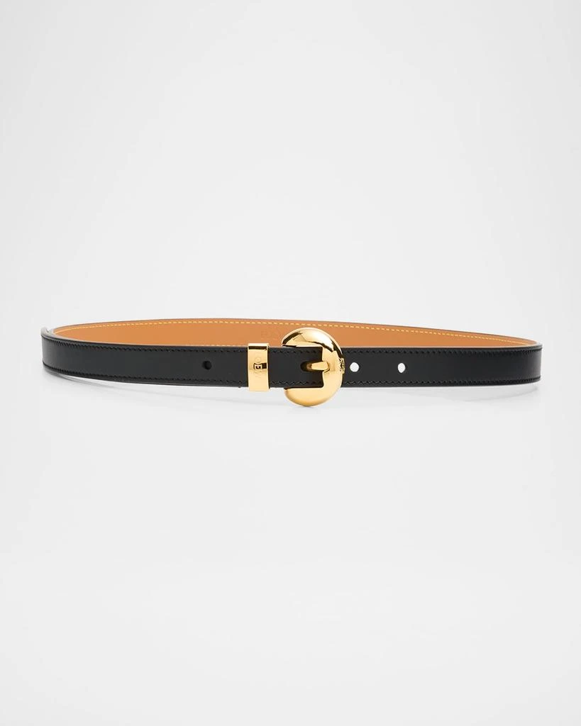 Loewe Pebble Leather Skinny Belt 1