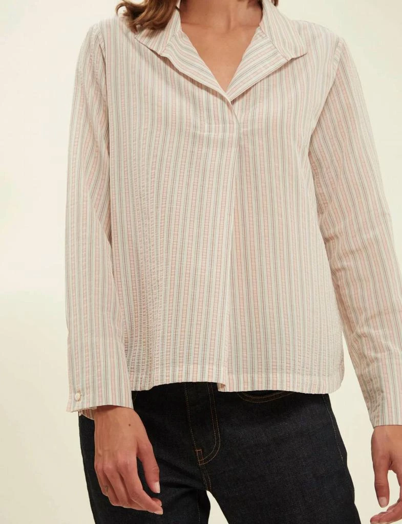 Ines de la Fressange Noa Shirt In Ecru With Stripes 2