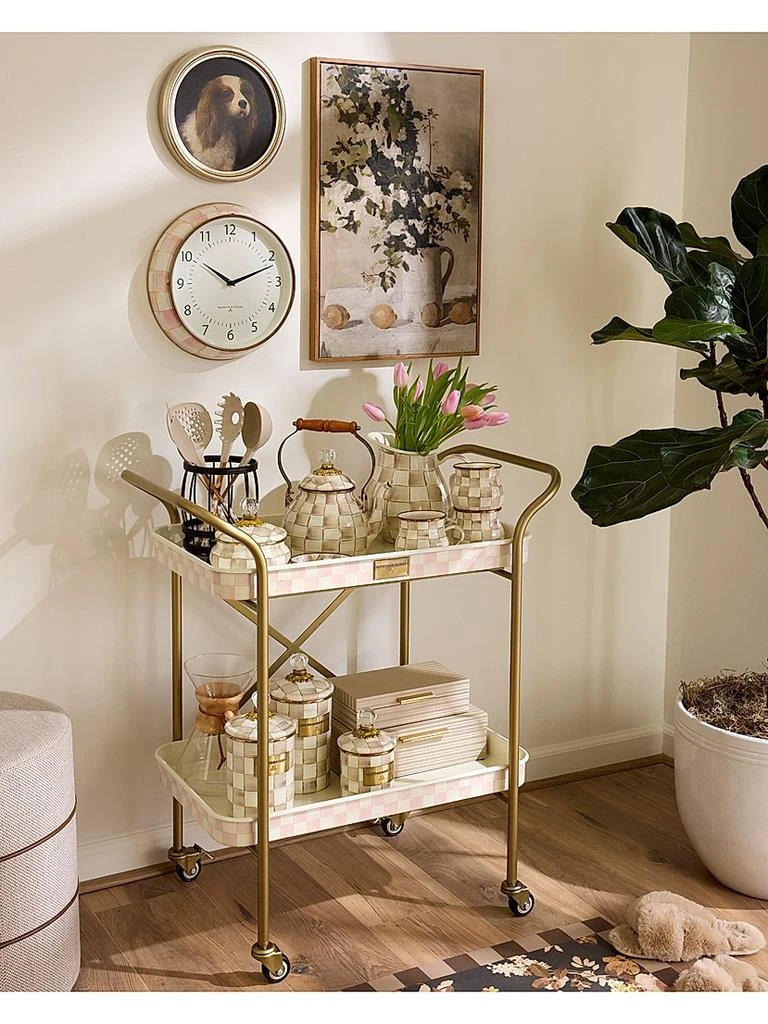 MacKenzie-Childs Rosy Check School Clock 3