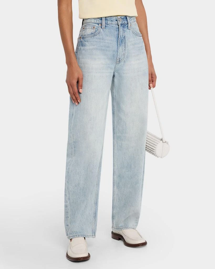 PISTOLA Wes High-Rise Rhinestone Barrel Jeans 4