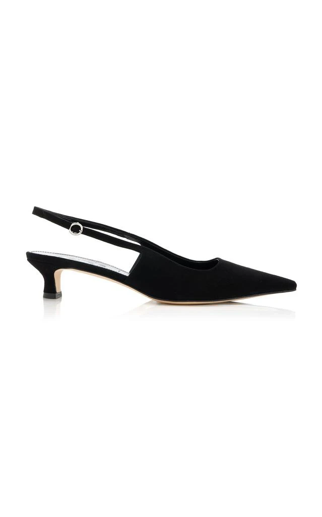 Aeyde Aeyde - Catrina Suede Slingback Pumps - Black - IT 37 - Moda Operandi 1