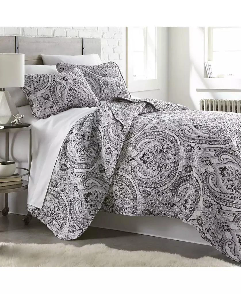 SOUTHSHORE FINE LINENS Classic Paisley 3-Pc. Quilt Set 1
