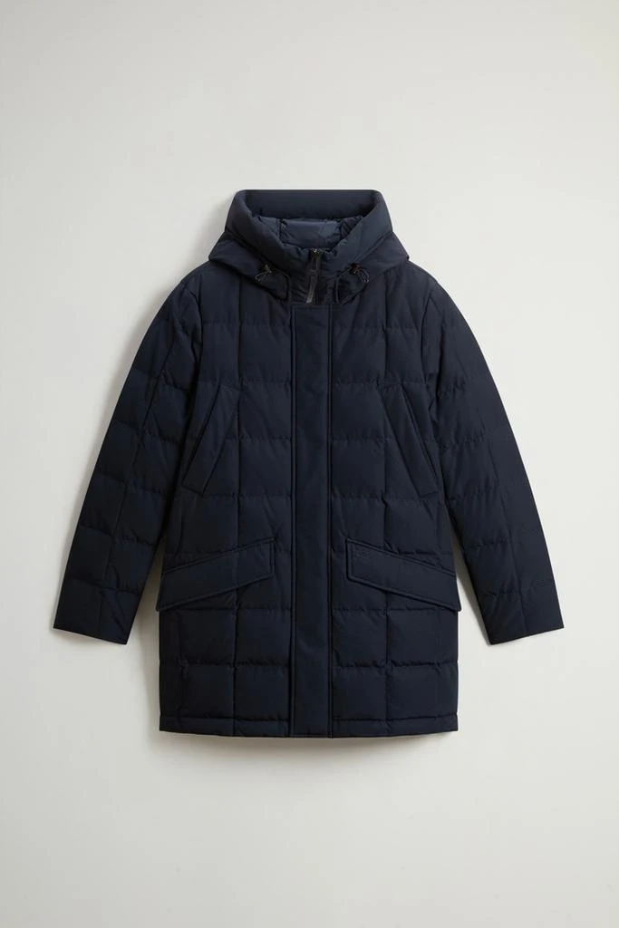 Woolrich Blizzard Parka in Ramar Cloth with Square Quilting - Men - Blue 5