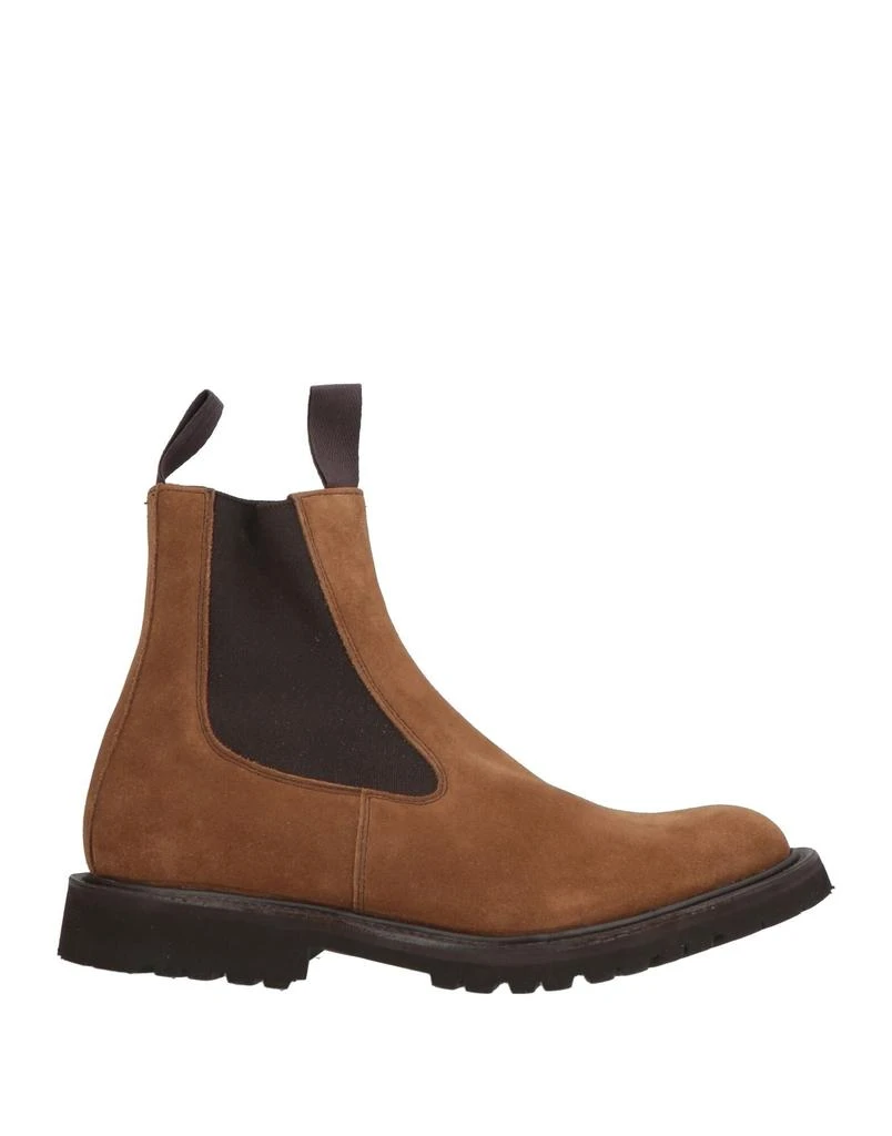 Shop Brown Suede Ankle Boot With Elastic Side Panels on Sale  display picture 3