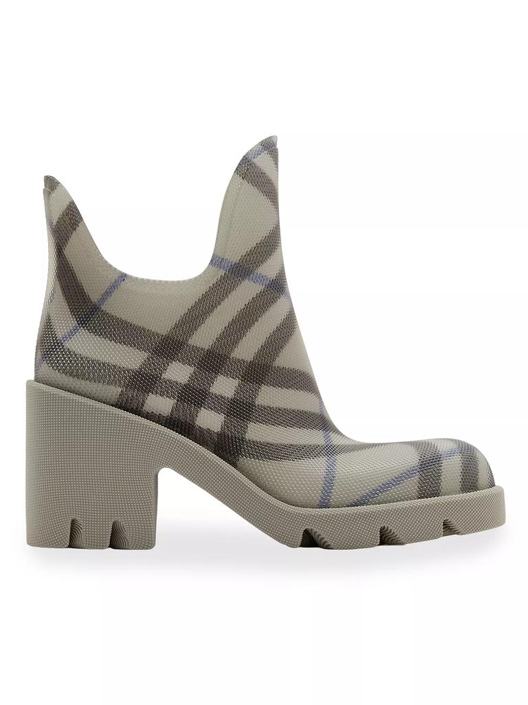 Burberry Marsh Check 65MM Rubber Ankle Boots